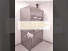 रेडियोफार्मास्युटिकल उत्पादन लाइन जीएमपी मानक के लिए संश्लेषण हॉट सेल, वास्तविक समय खुराक निगरानी के साथ, हेपा निस्पंदन सक्रिय कार्बन फिल्टर नकारात्मक दबाव के साथ